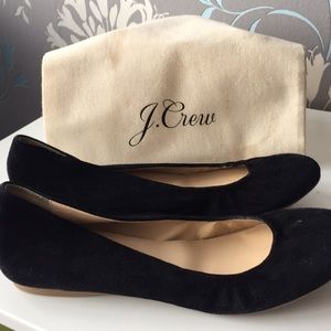 Women’s J. Crew size 9 black suede ballet flats
